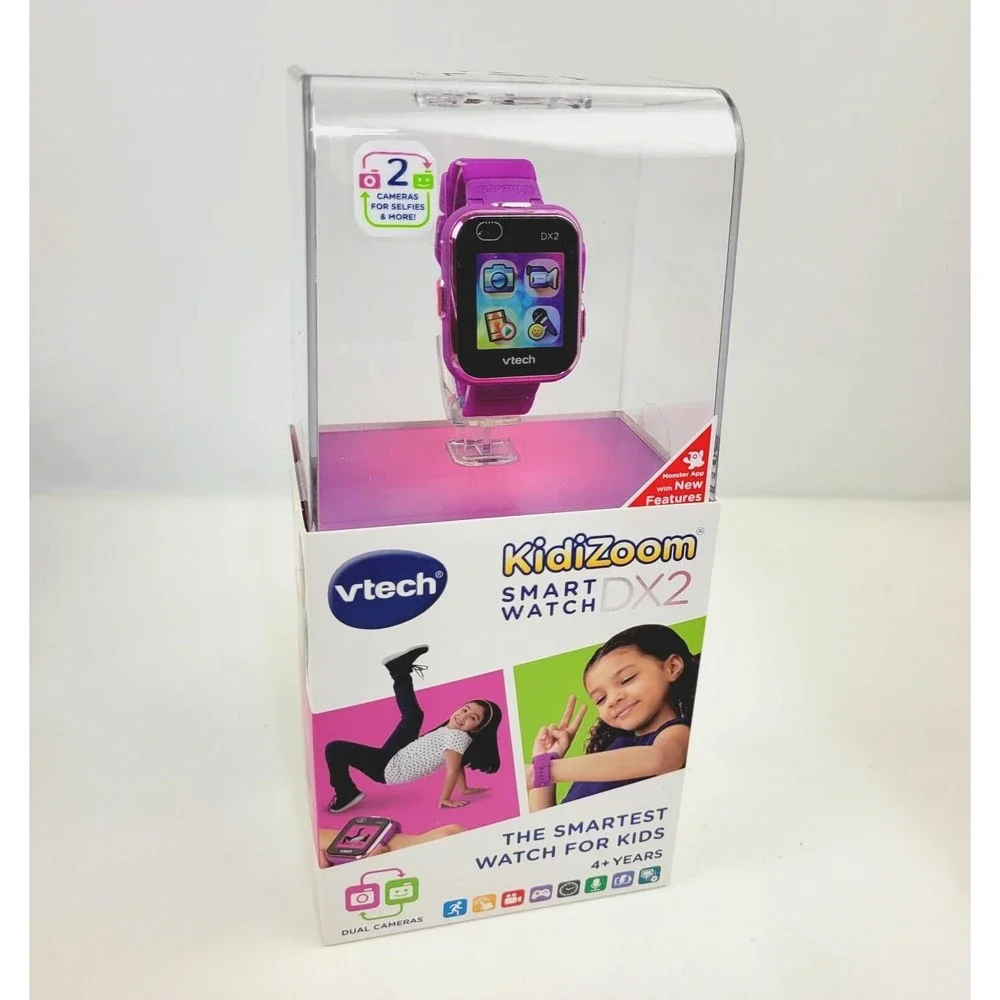 VTech KidiZoom Smartwatch DX2 Purple Smart Watch for Kids Camera Video Games NEW